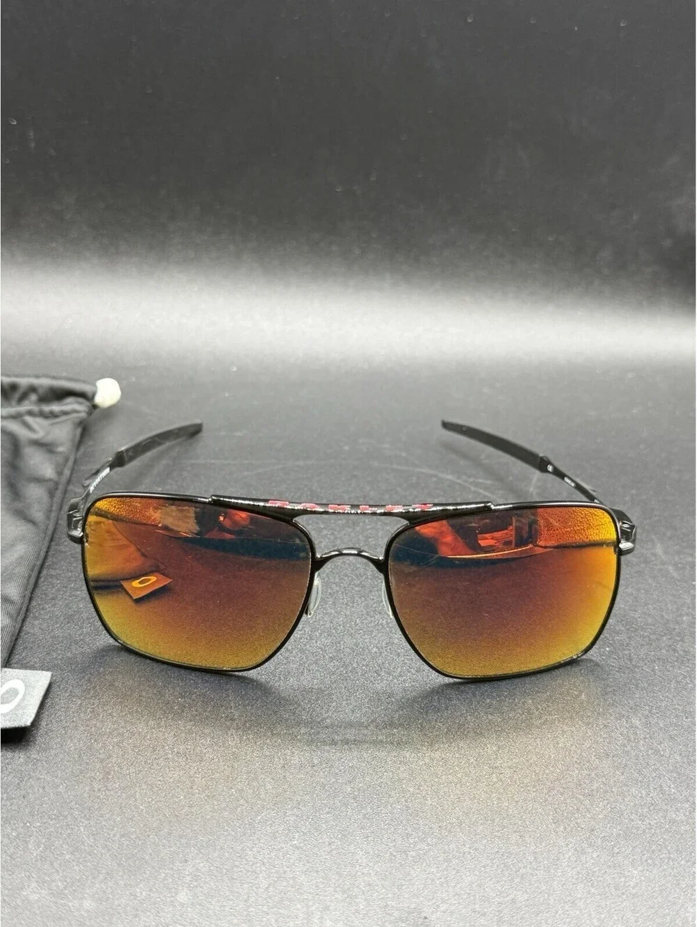 Oakley Deviation Polished Black/Ruby Iridium Lenses OO4061-04